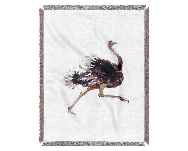 Ostrich Run Woven Blanket