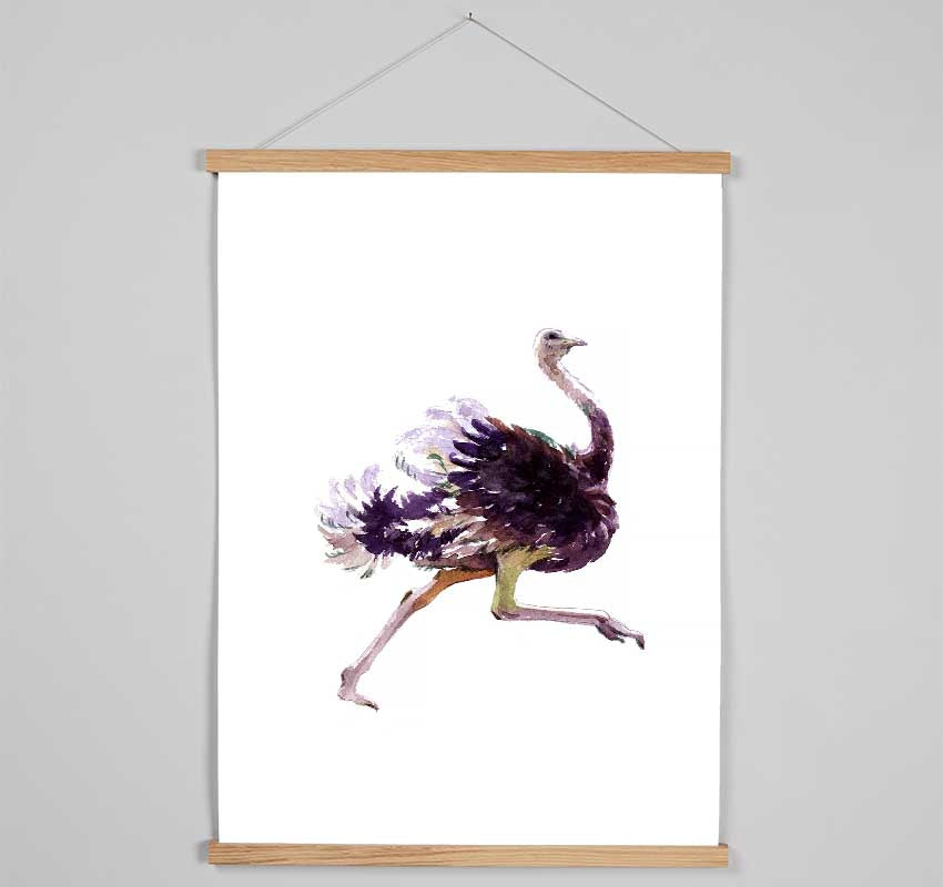 Ostrich Run Hanging Poster - Wallart-Direct UK