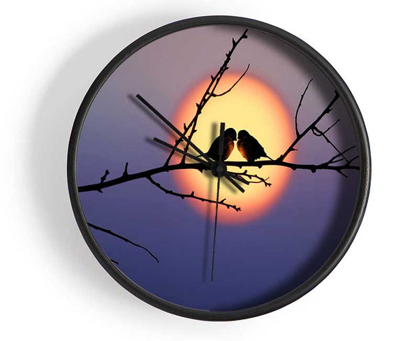 Love Bird Sunset Clock - Wallart-Direct UK