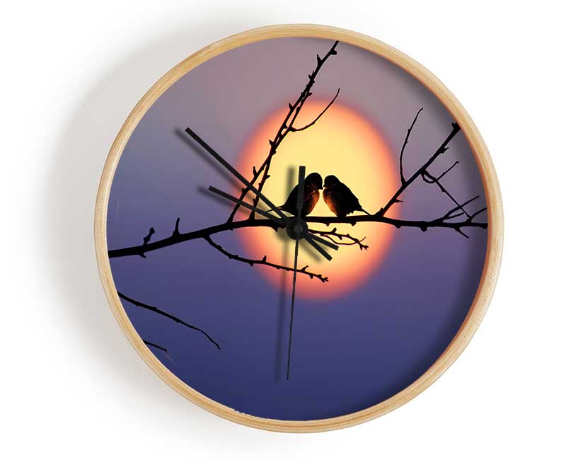 Love Bird Sunset Clock - Wallart-Direct UK