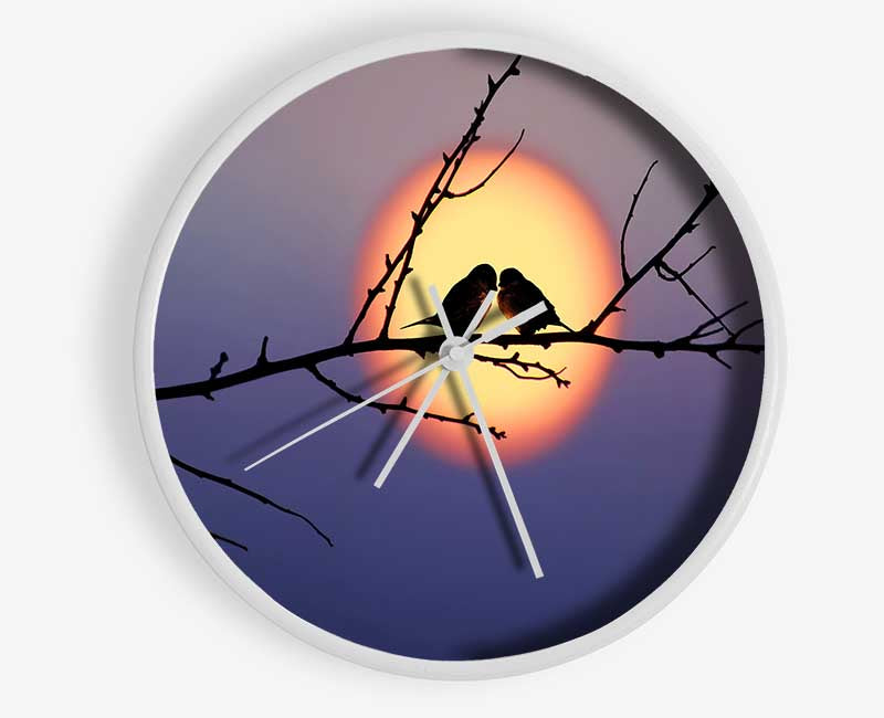 Love Bird Sunset Clock - Wallart-Direct UK