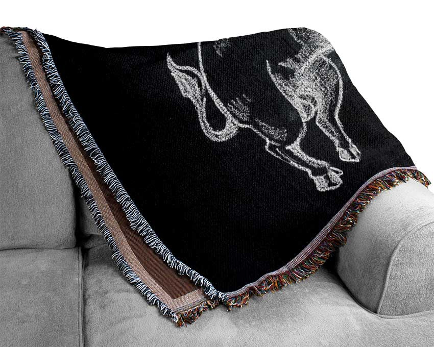 Angry Bull Woven Blanket