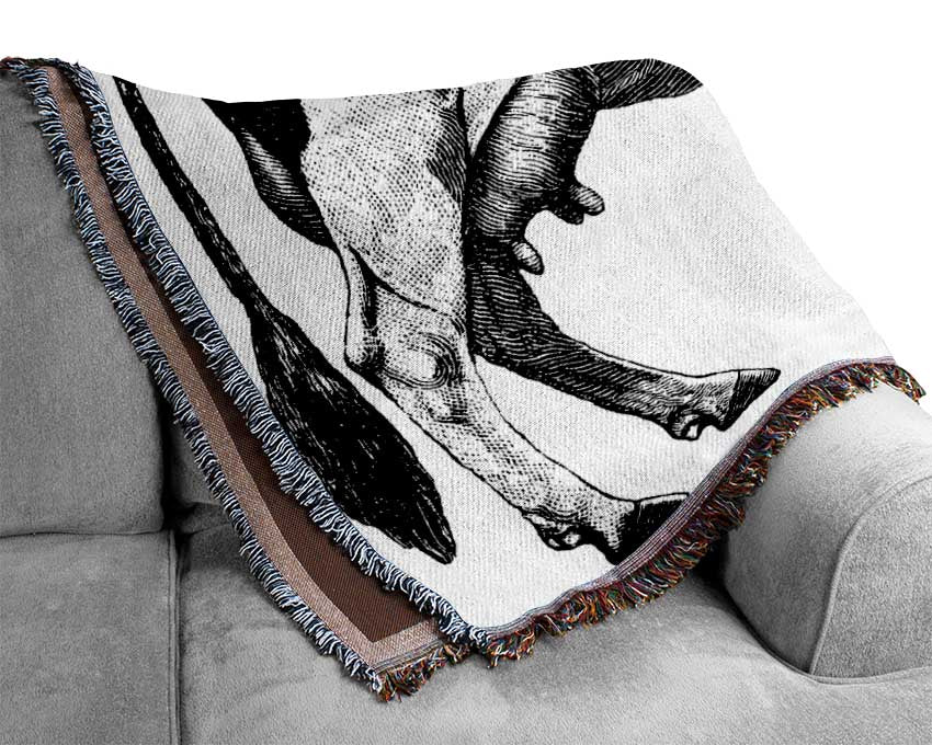 Mother Cow Woven Blanket