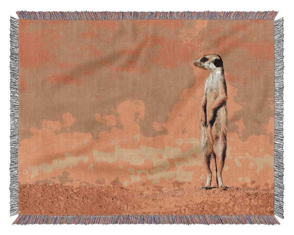 Meerkat Lost Woven Blanket