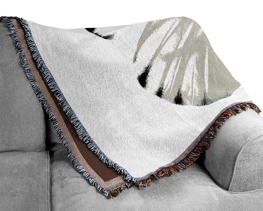 Black Tipped Butterfly Wings Woven Blanket