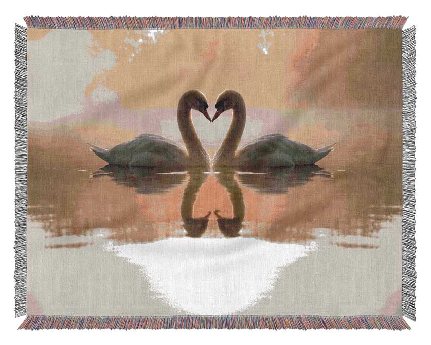 Swan Lake Love Woven Blanket