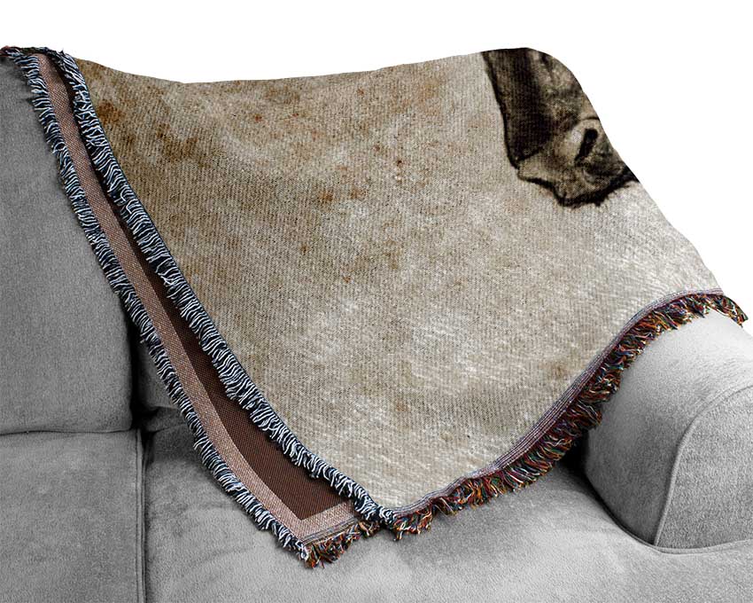 Bull Horns Woven Blanket