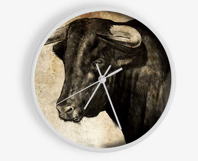 Bull Horns Clock - Wallart-Direct UK