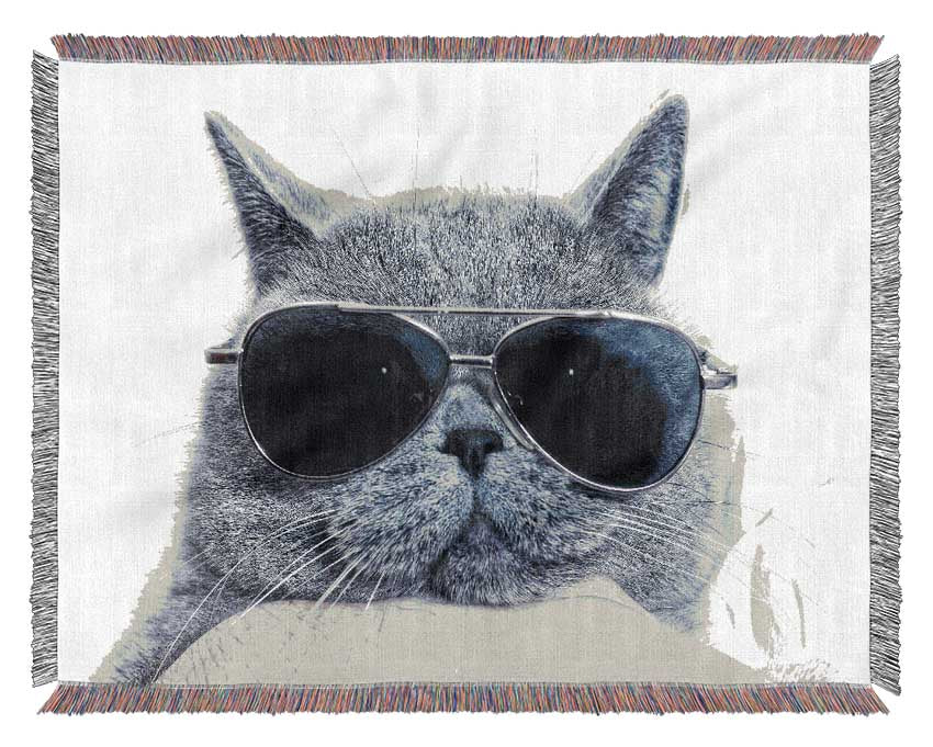 Kitty Cat Cool Woven Blanket