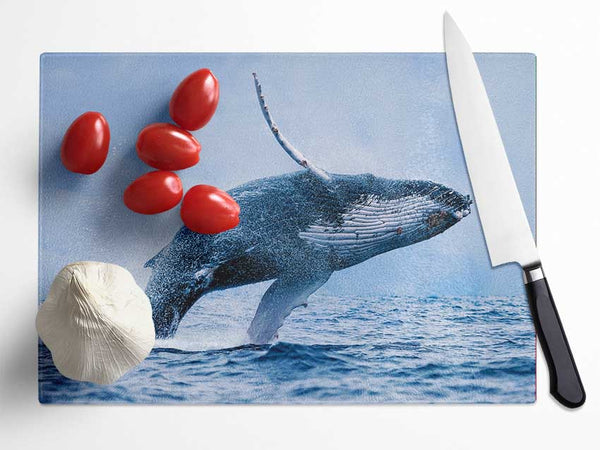 Whale Jump Glass Chopping Board