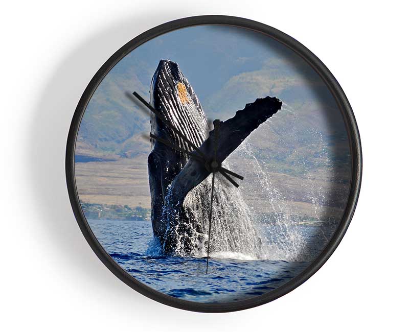 Whale Tail Clock - Wallart-Direct UK