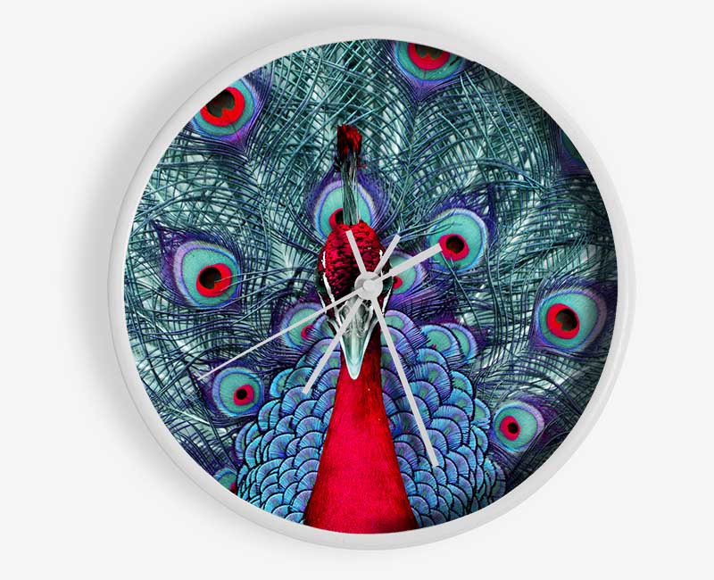 Peacock Beauty Clock - Wallart-Direct UK