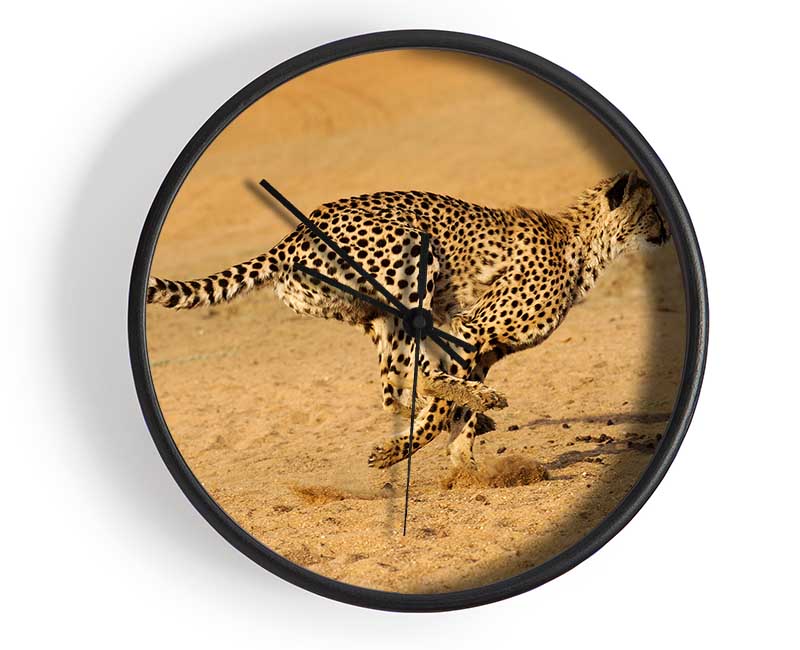 Cheetah Chase Clock - Wallart-Direct UK