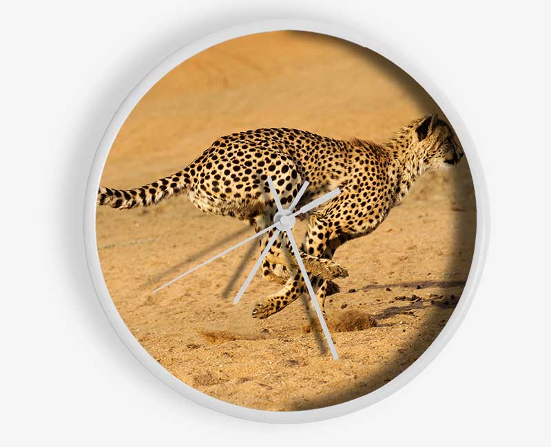 Cheetah Chase Clock - Wallart-Direct UK