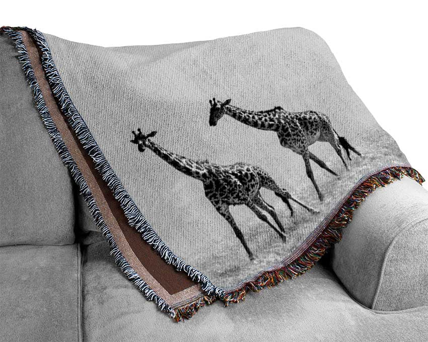 Giraffe Safari LineUp Woven Blanket