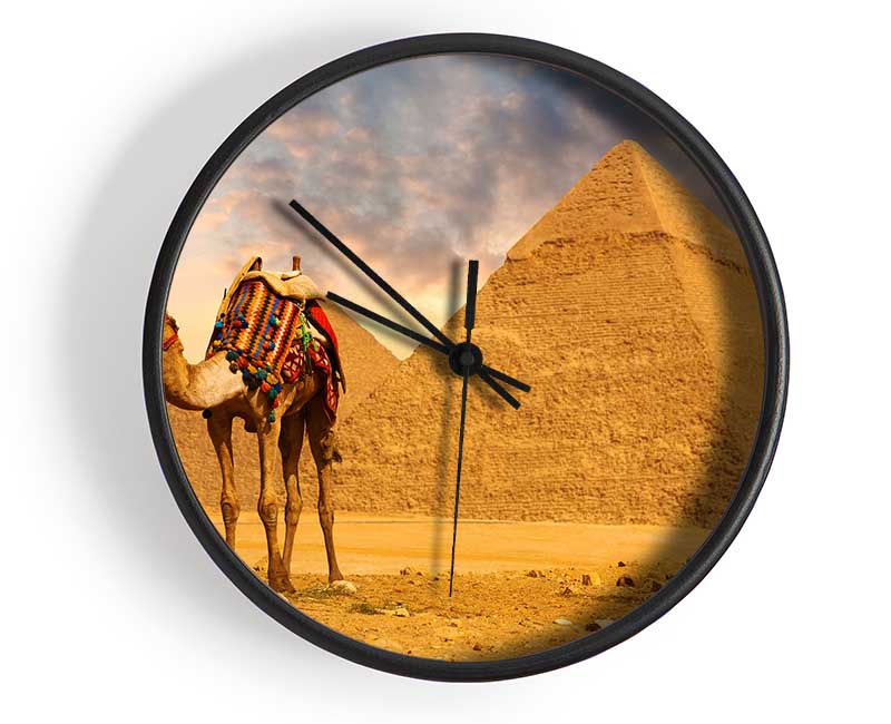 Camel Pyramids Clock - Wallart-Direct UK