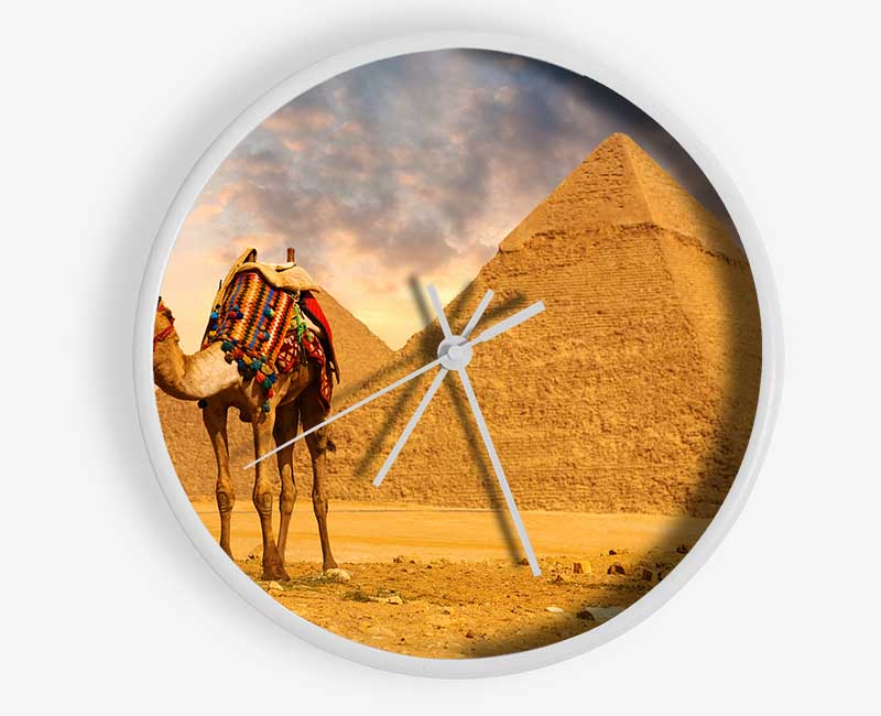 Camel Pyramids Clock - Wallart-Direct UK