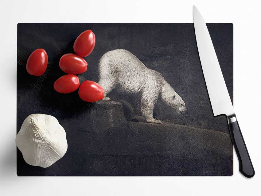 Polar Bear Hunt Glass Chopping Board