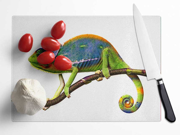 Chameleon Branch Glass Chopping Board