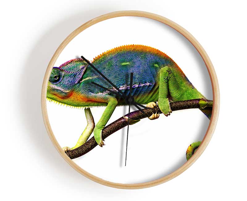 Chameleon Branch Clock - Wallart-Direct UK