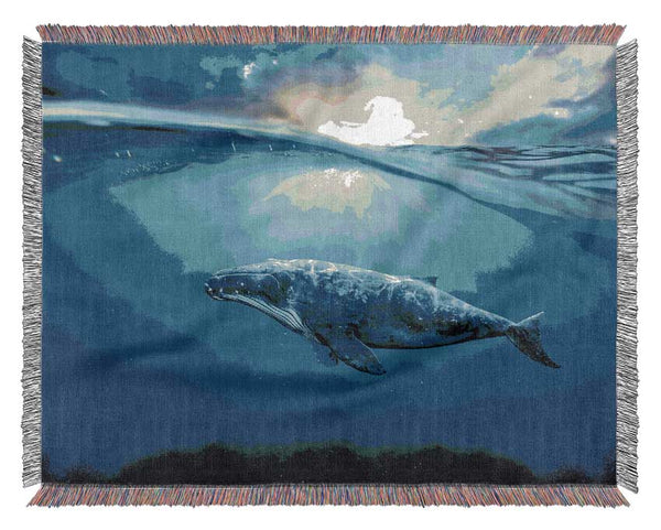 Ocean Whale Woven Blanket