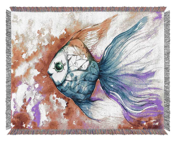 MultiColoured Fish Woven Blanket