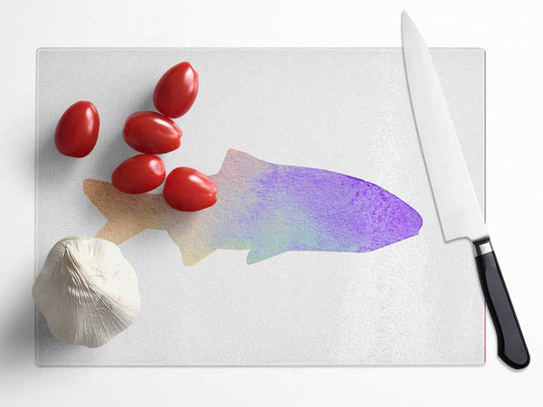 Rainbow Fish Glass Chopping Board