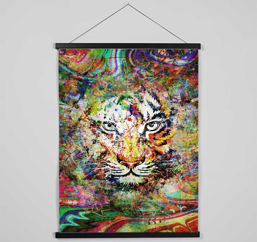 Rainbow Splash Tiger Hanging Poster - Wallart-Direct UK