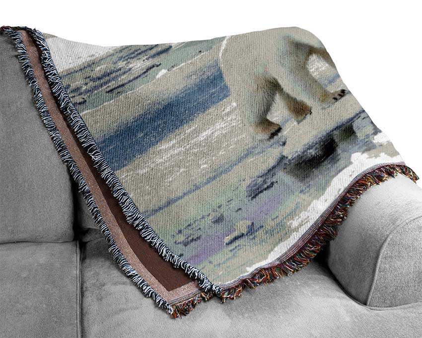 Polar Bear Iceburg Woven Blanket