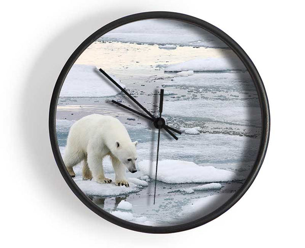 Polar Bear Iceburg Clock - Wallart-Direct UK