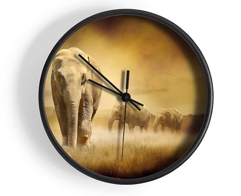 Stunning Elephant Pride Clock - Wallart-Direct UK