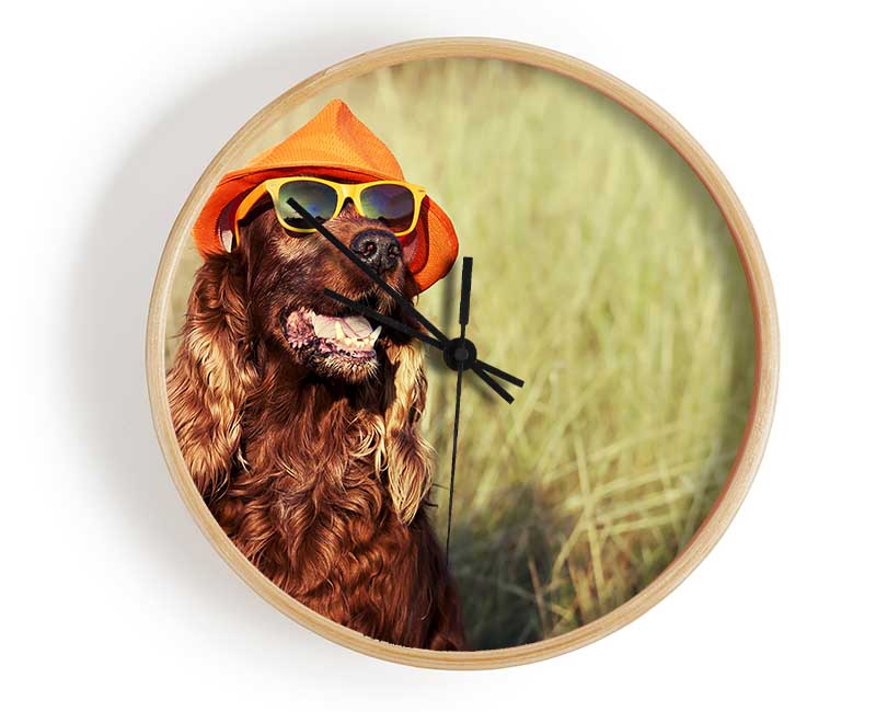 Sunny Days Dog Clock - Wallart-Direct UK