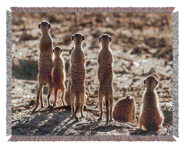 Meerkat Alert Woven Blanket