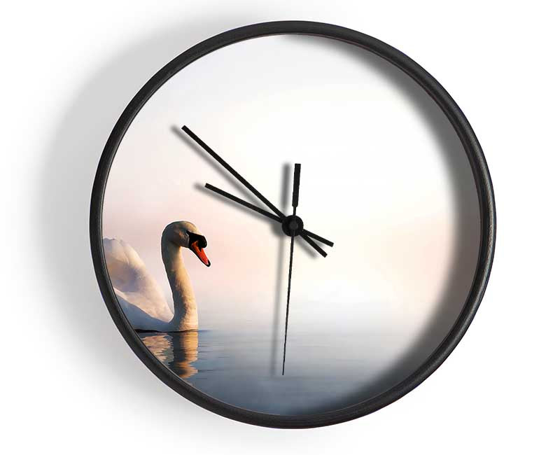 Misty Swan Clock - Wallart-Direct UK