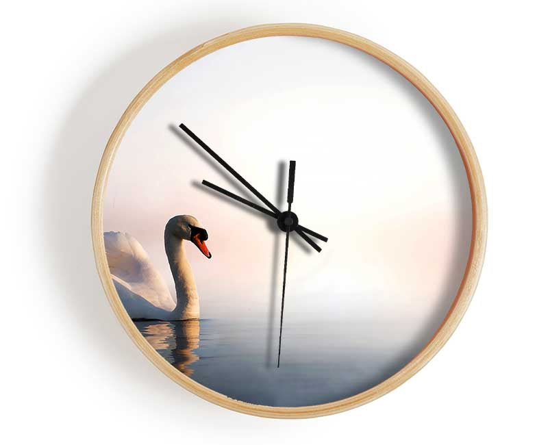 Misty Swan Clock - Wallart-Direct UK