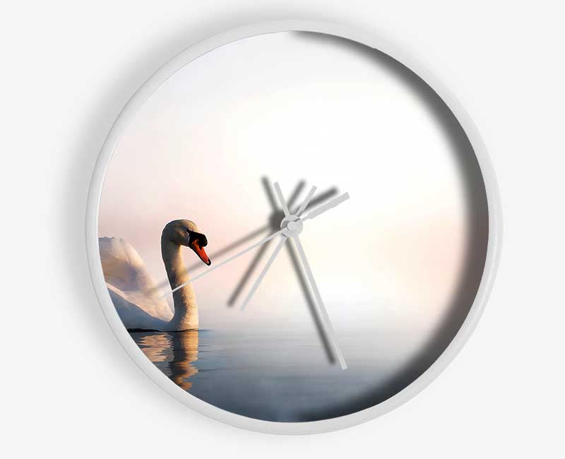 Misty Swan Clock - Wallart-Direct UK