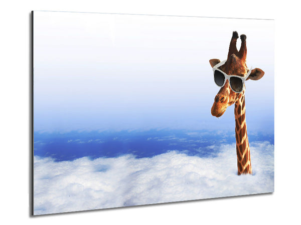 Giraffe Head In The Clouds