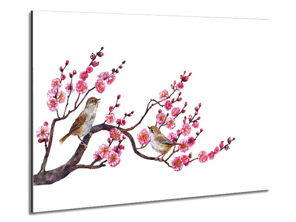 Cherry Tree Love Birds