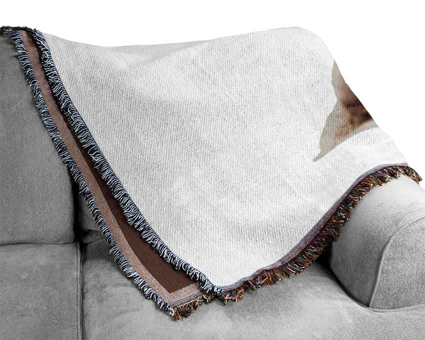 Curiosity Bunny Woven Blanket