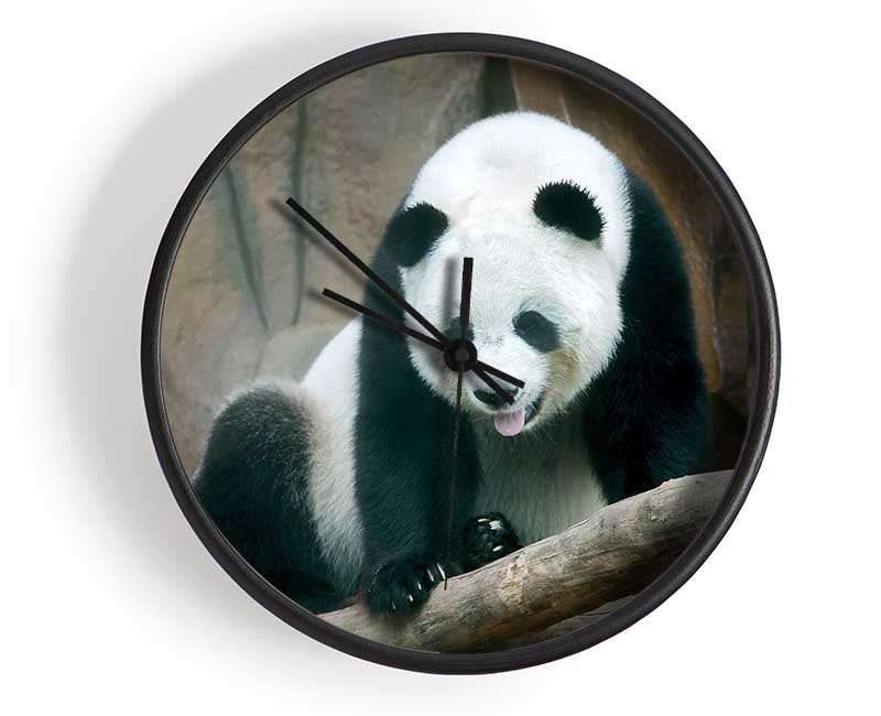 Panda tongue Clock - Wallart-Direct UK