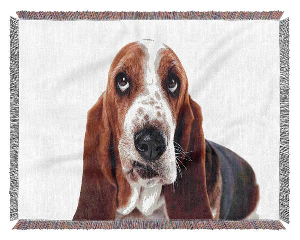 Basset Hound Look Woven Blanket