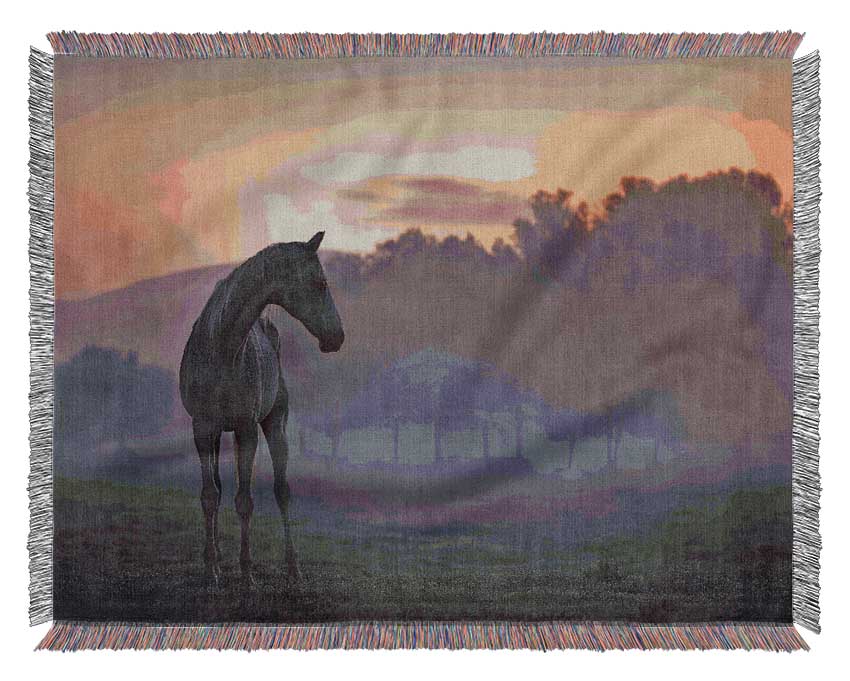 Sunrise Horse Woven Blanket