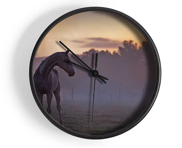 Sunrise Horse Clock - Wallart-Direct UK