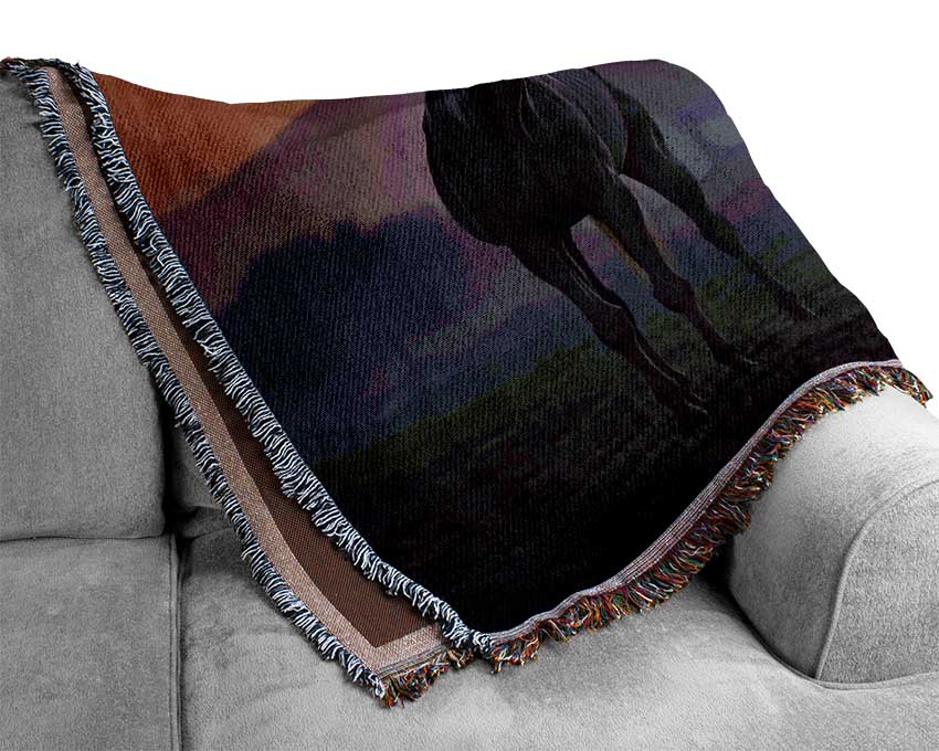 Sunrise Horse Woven Blanket