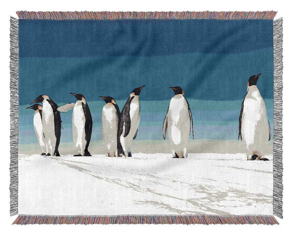 Penguin Gossip Woven Blanket