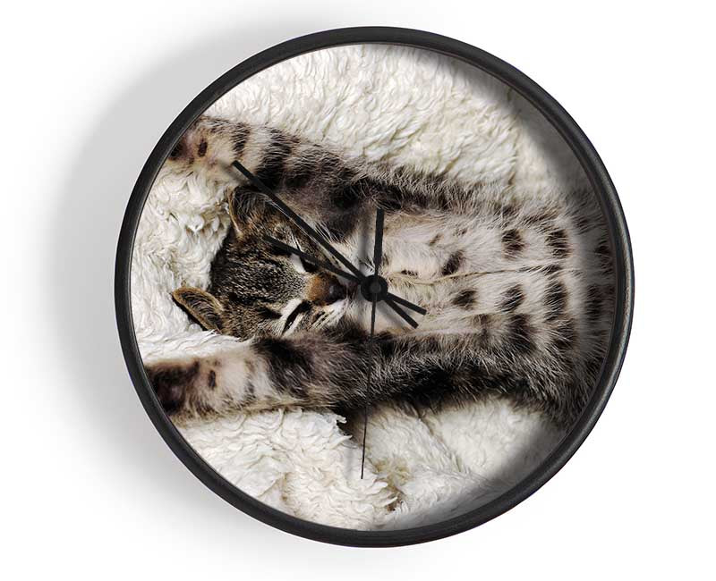 Cat Nap Clock - Wallart-Direct UK