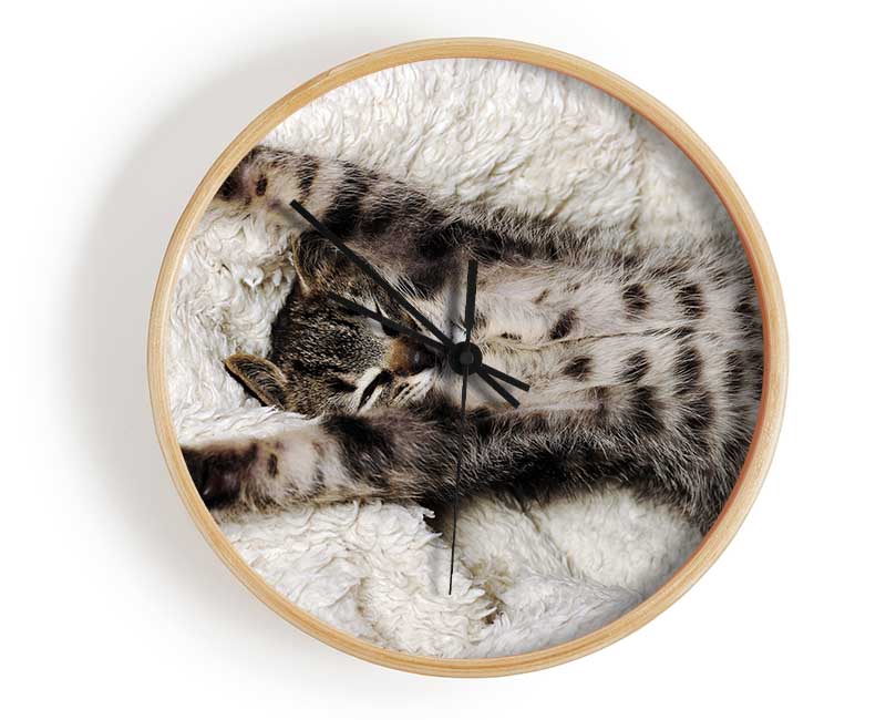 Cat Nap Clock - Wallart-Direct UK