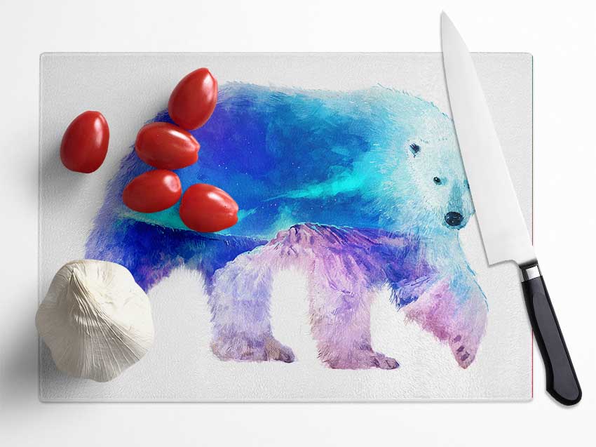 Polar Bear Glory Glass Chopping Board