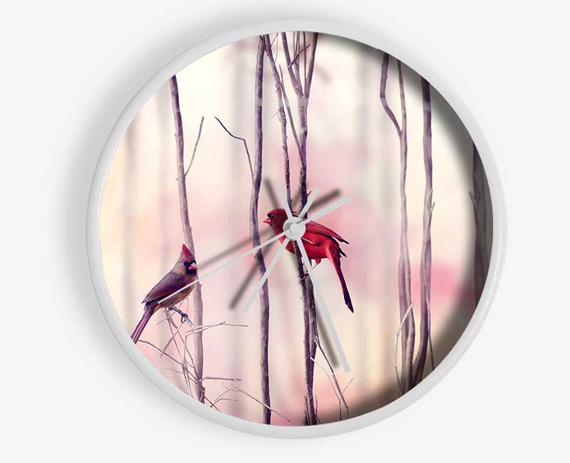 Winter Birds Clock - Wallart-Direct UK