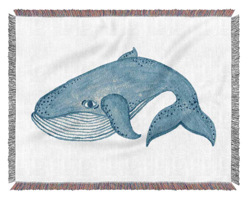 Blue Whale Woven Blanket